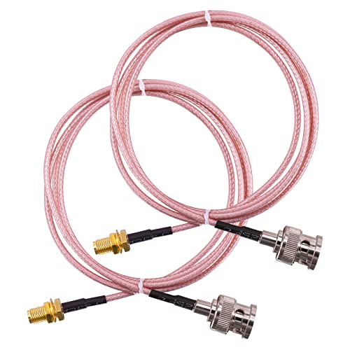urcianow 2Pcs BNC Male to SMA Female Connectors Cable 1M Low Loss RG316 Coaxial Cable Antenna Cable Splitter Pigtail Extension for Radios/WiFi/Wireless LAN Devices - Image 4