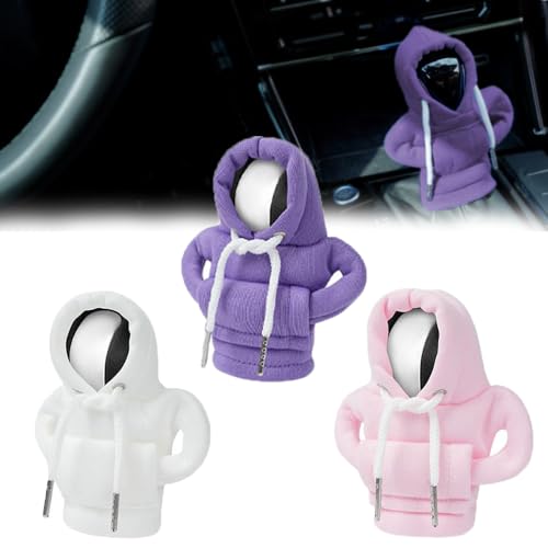YaLiyA Gear Shift Knobs Sudadera Con Capucha Sudadera Marchas Shift Knob Hoodie Sudadera con Capucha para Palanca Cambios coche Hoodie Car Gear Shift Cover Protector de Cambio de Coche para Decoración
