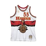 Mitchell & Ness NBA Swingman Dikembe Mutombo Atlanta Hawks Mens White Sleeveless Jersey