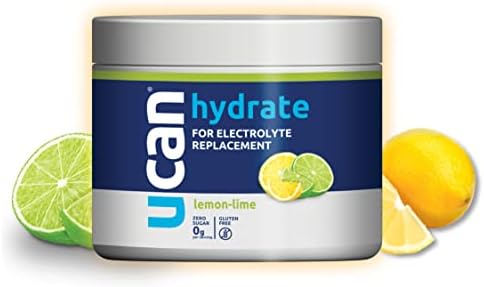 UCAN Hydrate, Lemon-Lime, Keto, Sugar-Free Electrolyte Replacement for Men & Women, Non-GMO, Vegan, Gluten-Free, Great for Runners, Gym-Goers and High Performance Athletes | 30 Servings (3.15 Ounces)