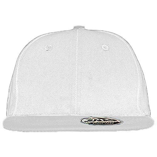 Result - Gorra/Visera Unisex Visera Plana Original Mono-Color Modelo Bronx Core con Cierre Snapback (Talla Única) (Blanco)