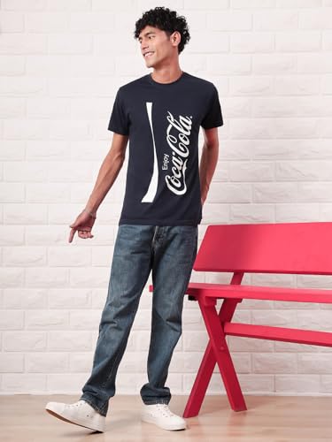 Image of Bewakoof Men's Cotton Jersey Graphic Print Regular Fit Half Sleeve Round Neck T-Shirt | Tshirt for Man | Tshirt for Men Cotton | Tshirts for Men Stylish | Casual Wear | Street Wear