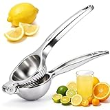 Lemon Squeezer Stainless Steel Manual Hand Press Citrus Juicer for Oranges, Limes, Exprimidor de Limones Durable Metal Citrus Squeezer for Kitchen, Bar, Home Use