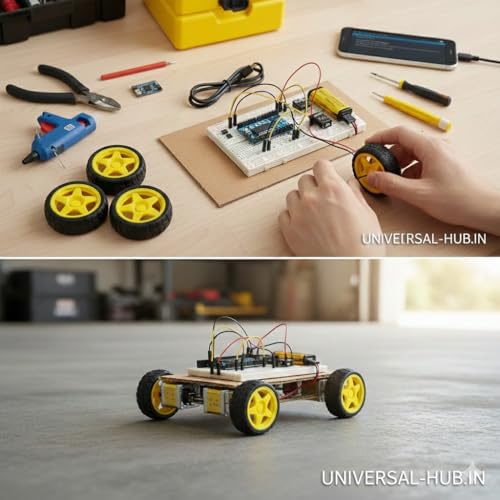 Image of (PACK OF 2) 65mm Rubber Tyre Yellow Wheel for BO Motor, Smart Car Robot & DIY Projects - High Grip DC Gear Motor Wheel for Toy Cars & Robotics