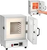 ToayNia Laboratory Muffle Furnace, 2000W Enclosed Metal Melting Furnace, Industrial Electric Burnout Oven Kiln,1150℃ High-Temperature Lab Furnace, for Jewelry & Metalwork