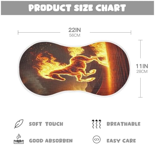 Fiery Horse Desert Orange Baby Burp Cloths Burp Cloth Burp Rags Cotton Burp Clothes Absorbent Muslin Burp Cloths Soft for Newborn Girl Unisex Boy 1 Pack 22x11 Inches2