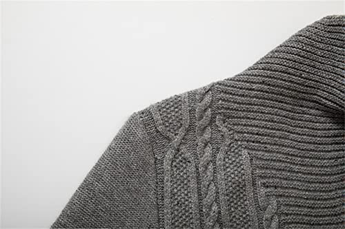 Men's V Neck Wool Blend Cable Knit Sweater Casual Button Down Outerwear Lightweight Cardigan Sweater With Pockets3