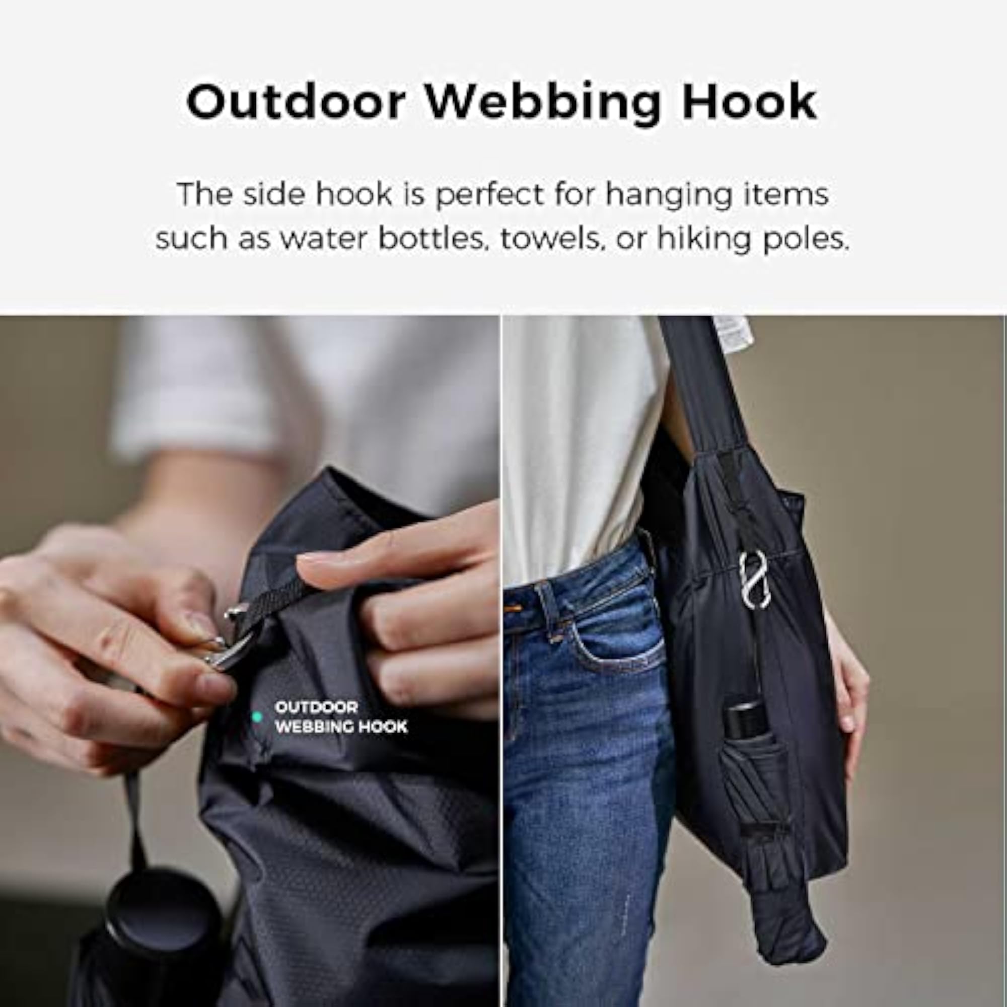 Ultralight Foldable Tote with Zipper for Traveling