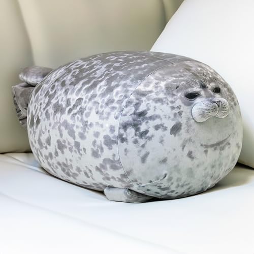 Pineapple Plush Seal Pillow, Giant Stuffed Animal Plushie, Stuffed Seal Plushy Squish Plush Toys, Jumbo Cute Plushies Large Stuffed Animals for Girls, Boys, Kids (23.6 inch)