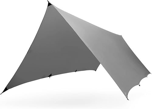 KAMMOK Kuhli  Refugio versátil para clima, impermeable, duradero, portátil, lona de campamento, lona para hamaca, cubierta para lluvia), gris granito