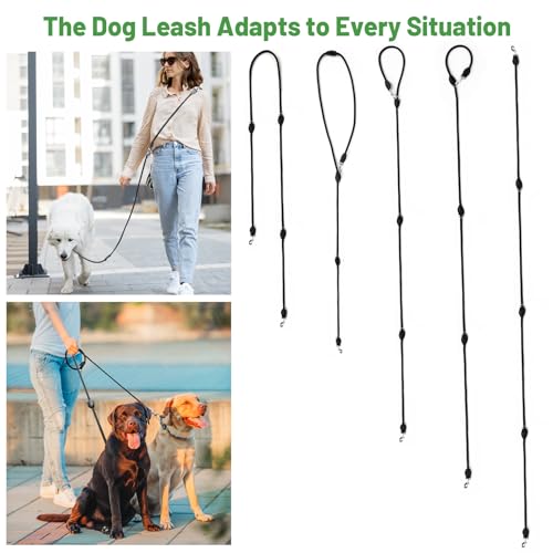 CROSHER Hundeleine 3m, Verstellbare Doppelleine für Ggroße und Mittelgroße Hunde mit 2 Karabiner Hochwertige Premium robust Leine Hund (3M)
