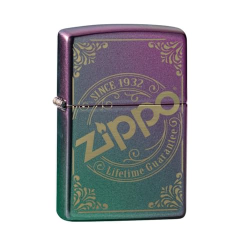 ZIPPO Mechero Recargable con Logotipo de Zippo Grabado con láser, en Caja de Regalo (60005527)