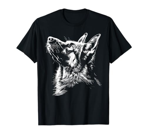 German Shepherd Silhouette Graphic German Shepherd Dog Lover T-Shirt