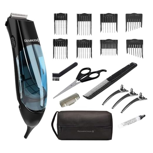 Remington HKVAC2000A Vacuum Haircut Kit, Beard Trimmer, Hair Clippers for Men (18 pieces)