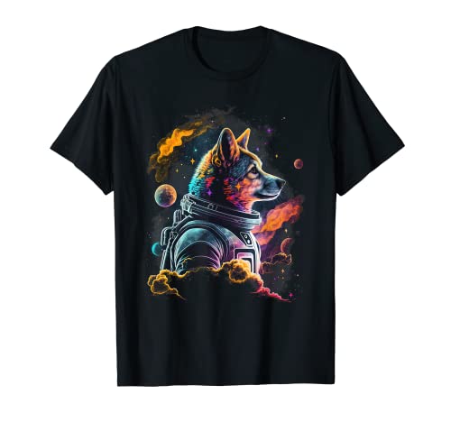 Astronauta sueco Vallhund perro galaxia espacial Camiseta
