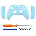 eXtremeRate Front Housing Shell + Side Rails Handles for Xbox One Controller (Model 1708), Heaven Blue Replacement Faceplate Parts with Back Panels for Xbox One X & One S Controller