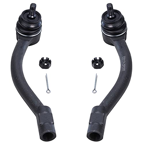 Detroit Axle - Front Tie Rods for Hyundai Elantra Coupe GT Veloster Kia Soul EV, 2 Outer Tie Rod Ends Set Replacement