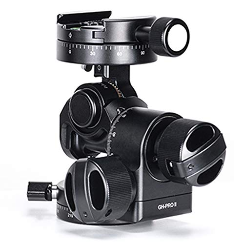 SUNWAYFOTO Tripod Geared Head Panoramic 4-Way Head with Quick Release Plate for Gitozo Manfrotto Benno Tripod