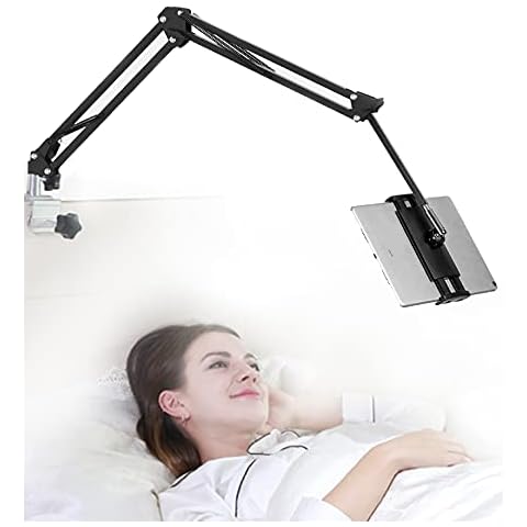 Tablet Stand for Bed, Adjustable and Foldable Tablet Stand Holder with 360 Degree Rotation for iPhone iPad Cellphone Tablet Kindle Fire, or Other 4.7-12.9 inch Device Cover
