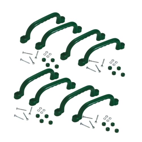 Ysyqkn Klettergerüst Set mit Griffen, Kindergeschenk, Set, Spielplatzgerät für Den Garten, Dunkelgrün