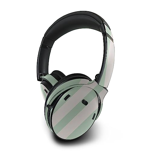 Image of MightySkins Skin Compatible with Bose QuietComfort 45 Headphones - Mint Stripes | Protective, Durable, and Unique Vinyl Decal wrap Cover | Easy to Apply, Remove, and Change Styles | Made in The USA
