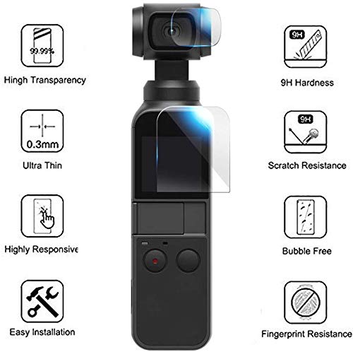 Image of M.G.R.J Tempered Glass Screen Protector for DJI Osmo Pocket 2 / Pocket 1 Camera (2 P'cs Set)