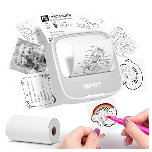 iDPRT Mini Sticker Printer Sticker, Thermal Maker Machine with 1 Roll Paper
