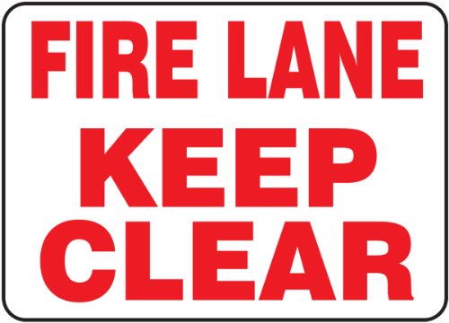 Panneau Fire Lane anti-rouille haute visibilité rouge et blanc