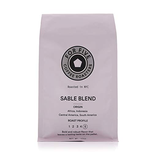 precision coffee roaster - For Five Coffee Roasters - Roasted In NYC - Sable Blend Dark Roast (Origin: Africa, Indonesia, Central America, South America), Whole Bean 12 oz