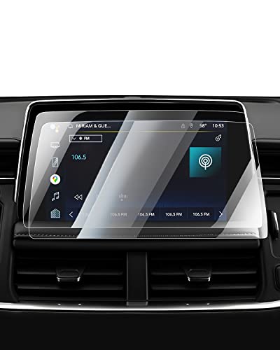 Karltys [Upgrade 2 Pack Screen Protector for 2021-2024 Chevy Tahoe/Suburban/GMC Yukon 10.2-Inch Accessories [No Glare & Fingerprint] for 9H Hardness Tempered Glass Navigation Touchscreen