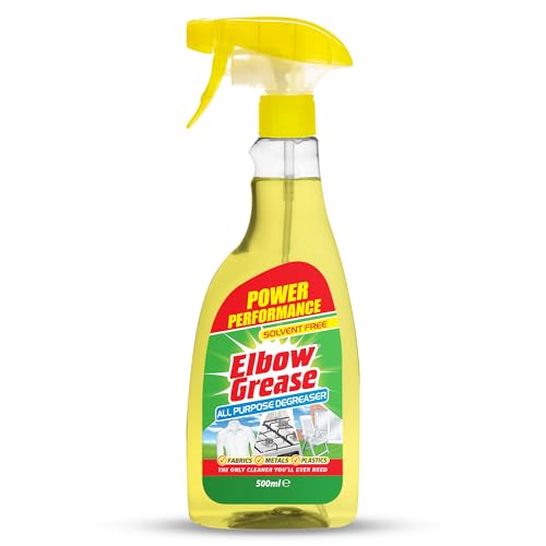 Elbow Grease All Purpose Degreaser Spray | Removes Grease & Oil from Kitchens & Bathroom Surfaces Outdoor Vehicles & Fabrics - Hundreds of Uses (500ml)