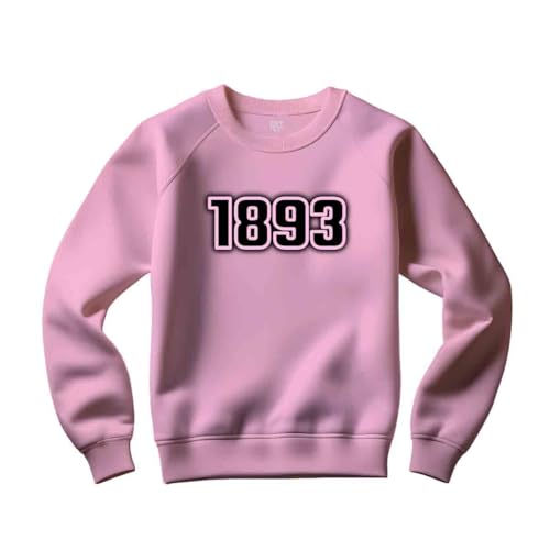 [CITY POSTERS PLUS] 1893 Year Unisex Sweatshirt (Light Pink, S)