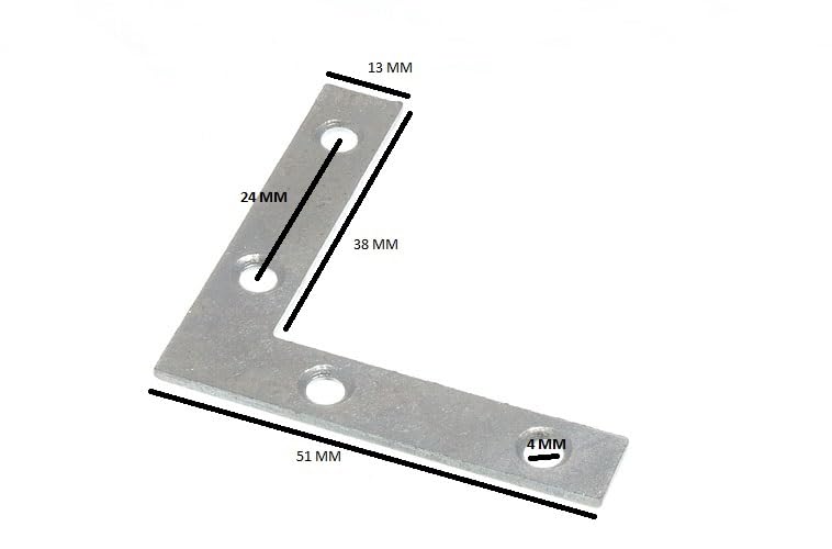 250 x 50 mm BZP acciaio piatto angolo Brace staffe angolari: forte, rinforzo resistente alla ruggine