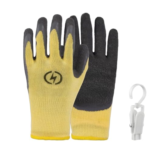 GFTCGK 1 Paar Elektriker Handschuhe 400 V, Isolierhandschuhe für Elektriker, Rutschfest und Verschleißfest, für Installation und Wartung von Geräten, Maschinen und Autos