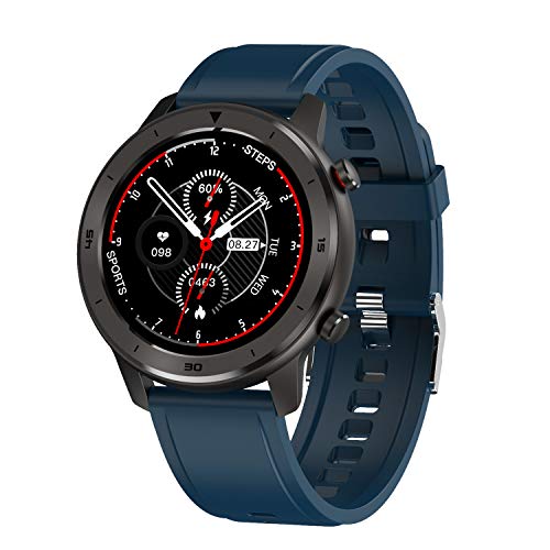 Smartwatch Voll-Touchscreen IP68 Wasserdichter Fitness Tracker mit Schrittzähler Blutdruckmessgerät Herzfrequenzmesser Schlafmonitor Stoppuhr