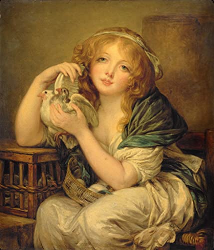 Affiche toile La fille aux colombes Constable Portrait 60x90cm pour habiller un grand mur vide