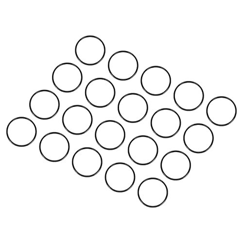 QUARKZMAN 17mm x 15mm x 1mm Nitrile Caoutchouc Joints toriques x 20 Pièces Rond Joint Rondelle pour Robinet Plomberie Réparation Étanchéité Connexion [Noir]