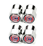 Tire Valve Stem Caps for Chicago Cubs Baseball Fans, Universal Stem Caps/Dust Covers for Cars Trucks Motorcycles SUVs and Bikes, Delicate Gifts for Men Women and Family, Cubs, 4Pcs