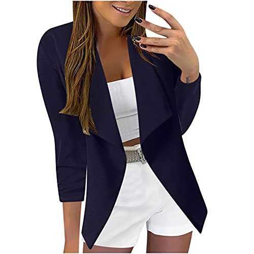 Blazer Damen, Damen Jacke Einfarbig Business Retro Cardigan Büro Office...
