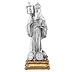 St. Benedict Fine Pewter Patron Saint Statue On Gold Tone Base, Made in The USA, 4-1/2
