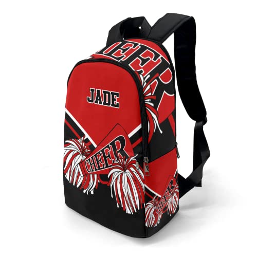 Cheer Red Black Cheerleader Backpack Laptop Bag Shoulder For Hiking Adult Birthday Holiday Gift, 11.8''(L) X 5.51''(W) X 17.72''(H) #TOP3