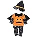 Disfraz Halloween Bebé, Calabaza Camiseta + Pantalones + Capa + Sombrero de...