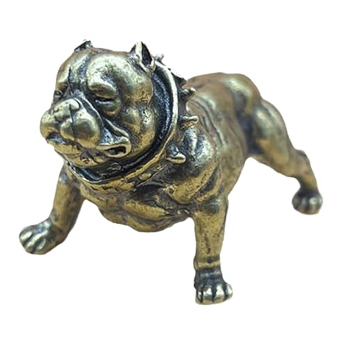 Statue de bouledogue en laiton figurine cuivre deco interieur maison