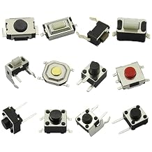 120pcs 12 Values Tactile Push Button Switch Micro Momentary Tact Switch Assortment Kit