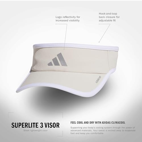 Image of adidas Women's Superlite Visor - Lightweight Moisture-Wicking Running Tennis Hat
