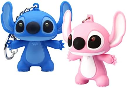 2PCS Murine And Angel Keychain Cartoon Key Chains for Kids Girls Boys Cartoon Couple Keychain for Keys Backpack Bag Phone Cartoon Keychain Gift for Birthday Christmas New Year