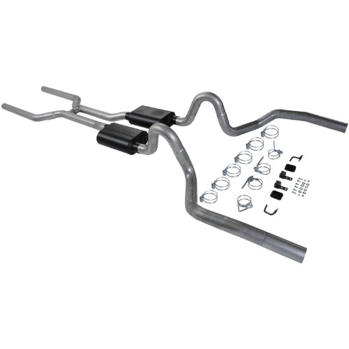Image of Flowmaster 17200 Header-back System - Dual Rear Exit - American Thunder - Aggressive Sound
