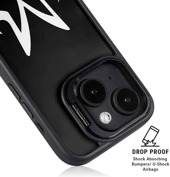 Skinit Kickstand Phone Case Compatible with iPhone 15 Plus - Officially Licensed Dragon Ball Z Majin Buu Symbol Design