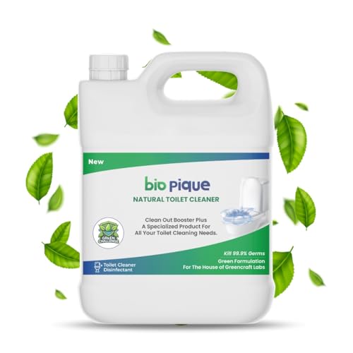 Image of Natural Toilet Cleaner 5L with Probiotic and Enzyme Based Formula for Deep Cleaning, Stain and Odor Control, Eco Friendly Bathroom Cleaner with Low Fume Composition for Regular Use