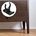 Uonlytech Adjustable Cabinet Toe Kick Clips 1.85In Plastic Plinth Clips Furniture Leg Leveler Floor Protectors for Kitchen Cabinets